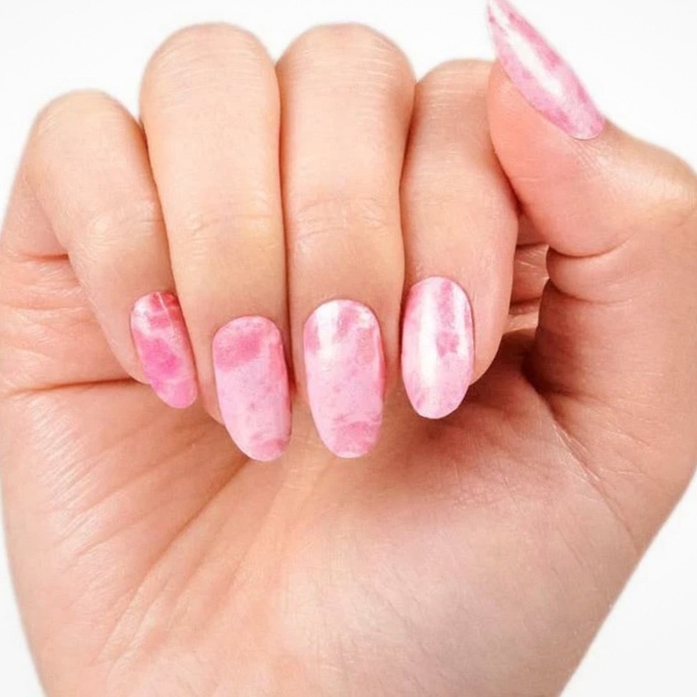 Color Street Blushing Rose Quartz Nail Polish Stripsβ Pink Marble FDS585 New